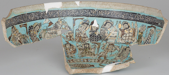 No. 15 Fragmentary bowl with scenes from the story of Faridun